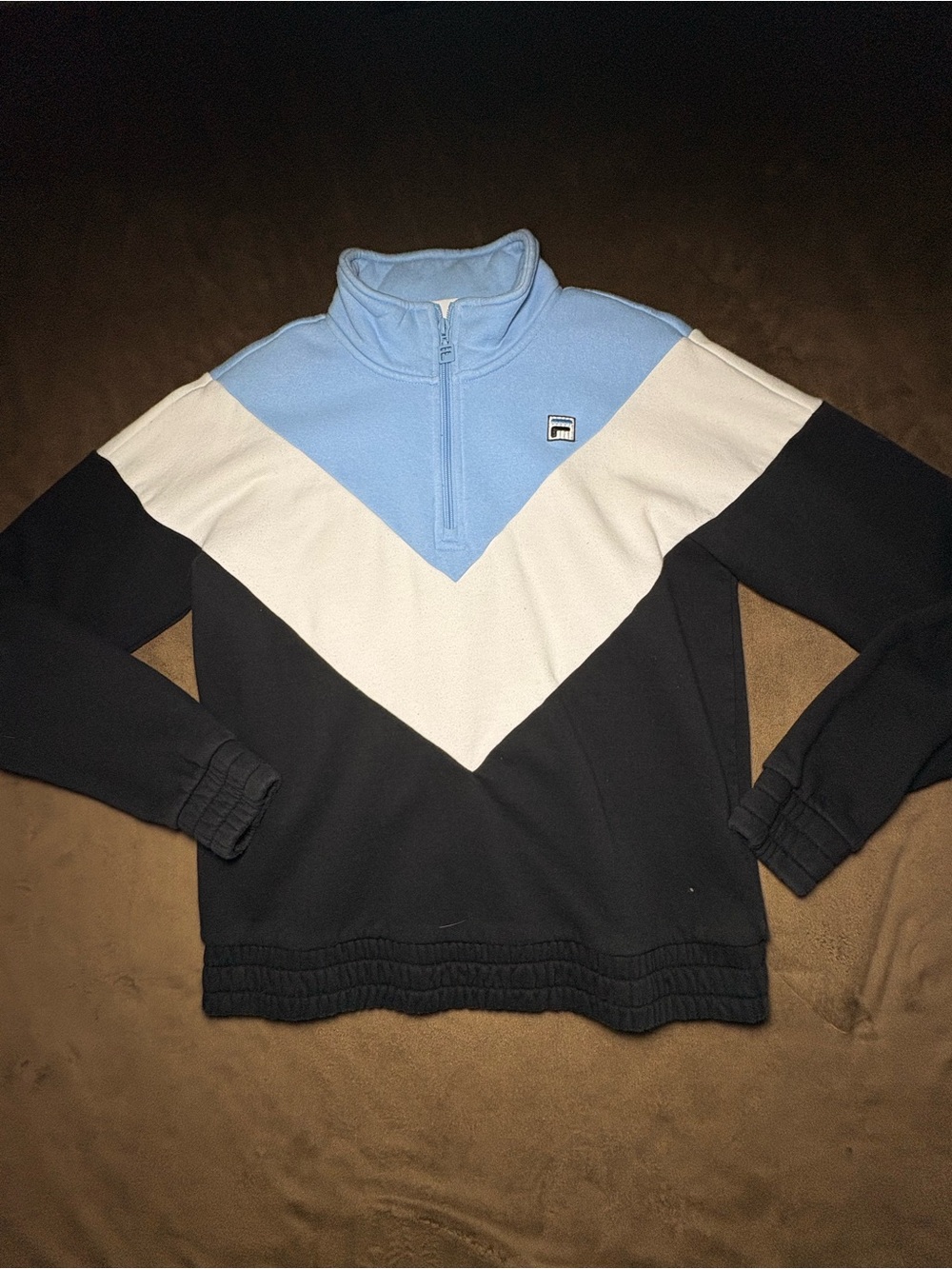 Fila Colorblock Chevron 1/4 Zip Sweatshirt – Size Women’s Medium